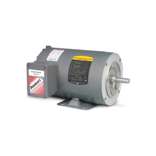 Baldor-Reliance Motor CNM3542, .75HP, 1750RPM, 3PH, 60HZ, 56C, 3514M, TENV, F1